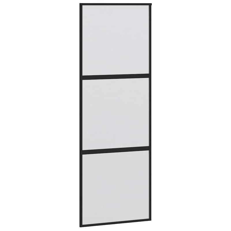 Casa si Gradina - Constructii - Usi interior, exterior si garaj - Usi interior - Usa glisanta cu set feronerie neagra 76x205cm sticla securizata - Infinity.ro