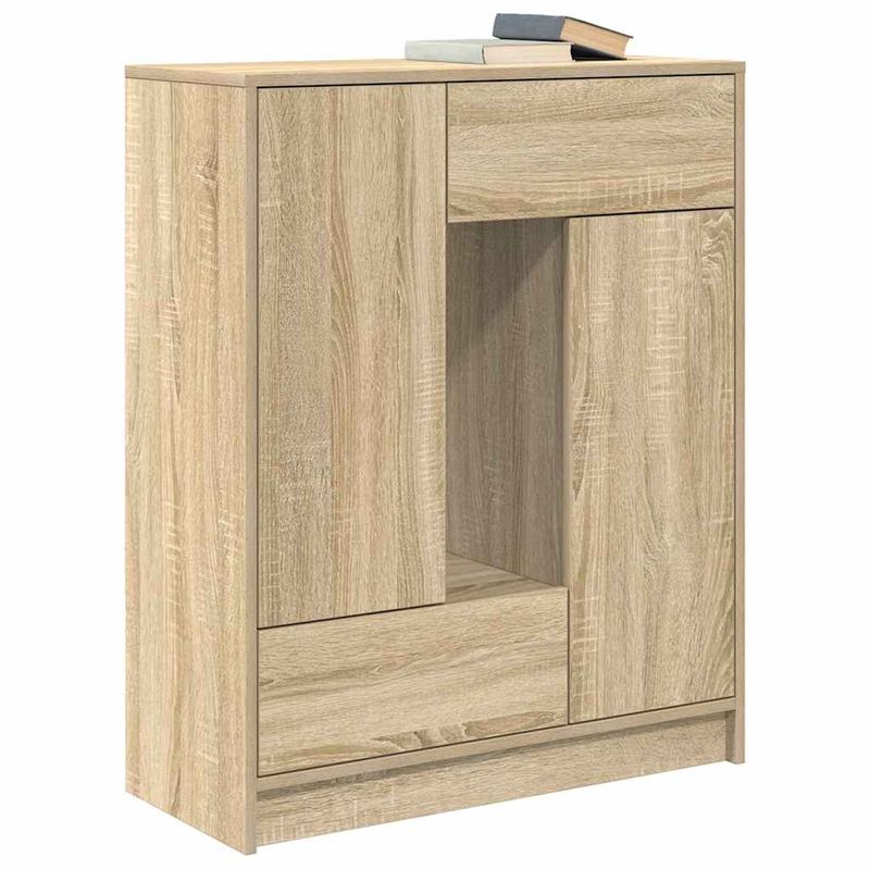 Casa si Gradina - Mobilier - Comode si corpuri - Comode - Bufeta cu sertare si usi Stejar Sonoma 73x31x90 cm - Infinity.ro