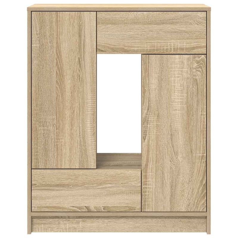 Casa si Gradina - Mobilier - Comode si corpuri - Comode - Bufeta cu sertare si usi Stejar Sonoma 73x31x90 cm - Infinity.ro