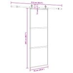 Casa si Gradina - Constructii - Usi interior, exterior si garaj - Usi interior - Usa glisanta cu set feronerie neagra 76x205cm sticla securizata - Infinity.ro