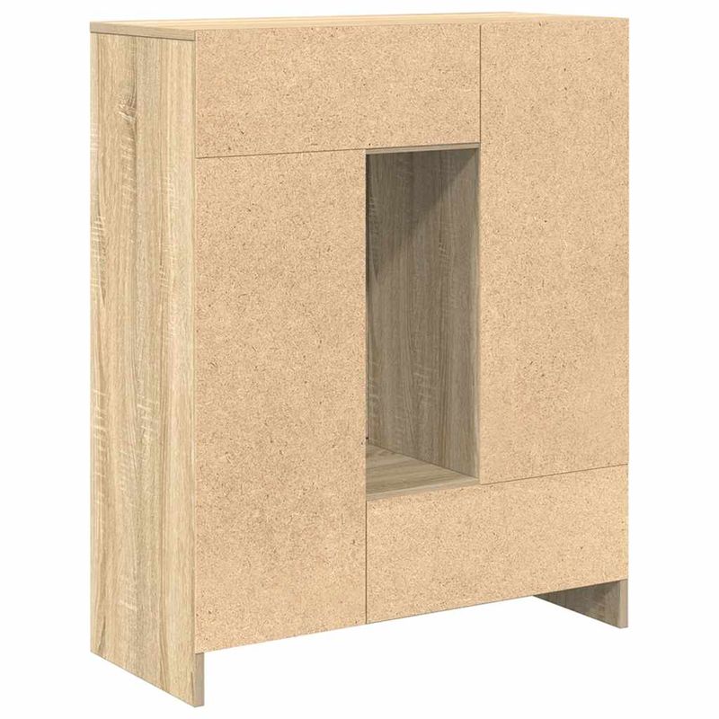 Casa si Gradina - Mobilier - Comode si corpuri - Comode - Bufeta cu sertare si usi Stejar Sonoma 73x31x90 cm - Infinity.ro