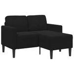 Casa si Gradina - Mobilier - Canapele si coltare - Canapele - Canapea cu 2 locuri cu sezlong in forma de L, catifea neagra - Infinity.ro