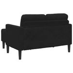 Casa si Gradina - Mobilier - Canapele si coltare - Canapele - Canapea cu 2 locuri cu sezlong in forma de L, catifea neagra - Infinity.ro