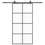 Casa si Gradina - Constructii - Usi interior, exterior si garaj - Usi interior - Usa glisanta cu set de feronerie neagra 102,5x205 cm Sticla ESG - Infinity.ro