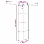 Casa si Gradina - Constructii - Usi interior, exterior si garaj - Usi interior - Usa glisanta cu set feronerie neagra 76x205cm sticla securizata - Infinity.ro