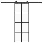 Casa si Gradina - Constructii - Usi interior, exterior si garaj - Usi interior - Usa glisanta cu set de feronerie neagra 76x205 cm Sticla ESG - Infinity.ro