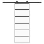 Casa si Gradina - Constructii - Usi interior, exterior si garaj - Usi interior - Usa glisanta cu set de feronerie neagra 76x205 cm Sticla ESG - Infinity.ro