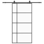 Casa si Gradina - Constructii - Usi interior, exterior si garaj - Usi interior - Usa glisanta cu set de feronerie neagra 102,5x205 cm Sticla ESG - Infinity.ro