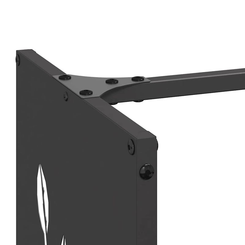 Casa si Gradina - Termice - Sobe, Seminee si accesorii - Accesorii seminee si sobe - Suport pentru lemne de foc negru Otel laminat la rece - Infinity.ro