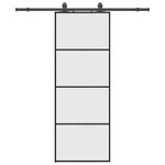 Casa si Gradina - Constructii - Usi interior, exterior si garaj - Usi interior - Usa glisanta cu set de feronerie neagra 76x205 cm Sticla ESG - Infinity.ro