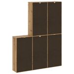 Casa si Gradina - Mobilier - Comode si corpuri - Comode - Dulapuri laterale 5 buc "ODDA" 40x24x79 cm lemn masiv de pin, model 7 rafturi 5 sertare - Infinity.ro