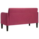 Casa si Gradina - Mobilier - Canapele si coltare - Canapele - Canapea loveseat rosu vin 109 cm catifea - Infinity.ro