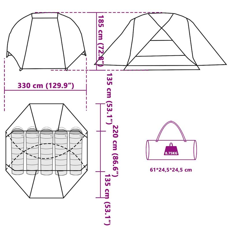 Sport si Outdoor - Camping - Corturi camping - Cort de pescuit pentru 5 persoane, camuflaj, impermeabil - Infinity.ro