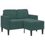 Casa si Gradina - Mobilier - Canapele si coltare - Canapele - Canapea cu 2 locuri cu sezlong in forma de L verde inchis 125cm - Infinity.ro