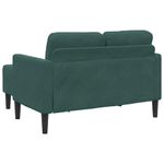 Casa si Gradina - Mobilier - Canapele si coltare - Canapele - Canapea cu 2 locuri cu sezlong in forma de L verde inchis 125cm - Infinity.ro