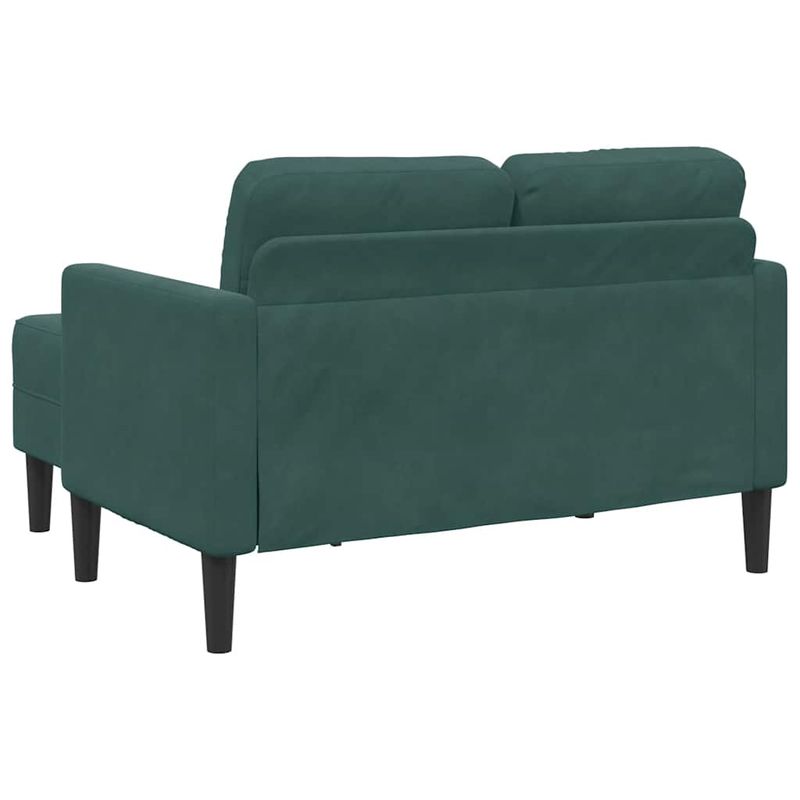 Casa si Gradina - Mobilier - Canapele si coltare - Canapele - Canapea cu 2 locuri cu sezlong in forma de L verde inchis 125cm - Infinity.ro