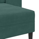Casa si Gradina - Mobilier - Canapele si coltare - Canapele - Canapea cu 2 locuri cu sezlong in forma de L verde inchis 125cm - Infinity.ro