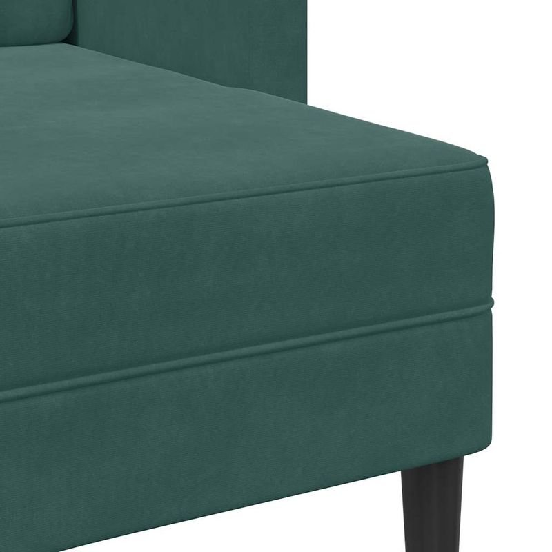 Casa si Gradina - Mobilier - Canapele si coltare - Canapele - Canapea cu 2 locuri cu sezlong in forma de L verde inchis 125cm - Infinity.ro