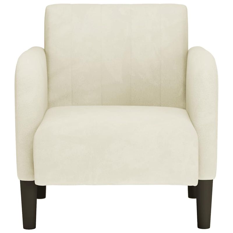 Casa si Gradina - Mobilier - Scaune si fotolii - Fotolii - Fotoliu cu Cotiere Crem 54 cm Catifea - Infinity.ro