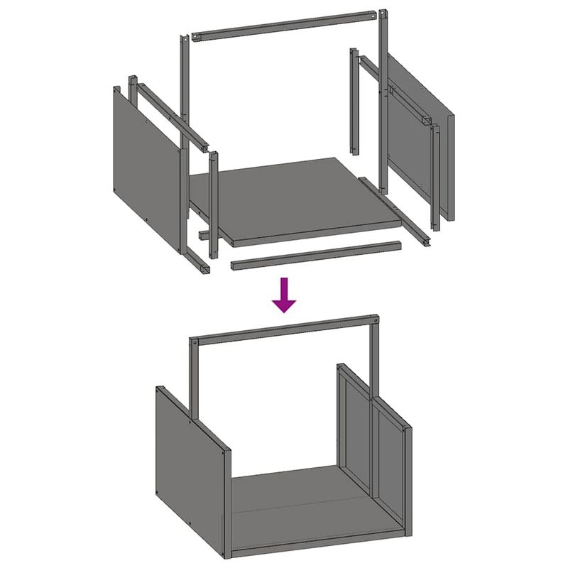 Casa si Gradina - Termice - Sobe, Seminee si accesorii - Accesorii seminee si sobe - Suport pentru lemne de foc negru Otel laminat la rece - Infinity.ro