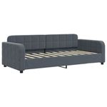 Casa si Gradina - Mobilier - Paturi si accesorii - Paturi - Pat de zi cu saltea, gri inchis, 90x190 cm, catifea - Infinity.ro