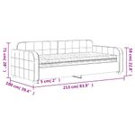 Casa si Gradina - Mobilier - Paturi si accesorii - Paturi - Pat de zi cu saltea, gri inchis, 90x190 cm, catifea - Infinity.ro