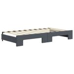 Casa si Gradina - Mobilier - Paturi si accesorii - Paturi - Pat de zi cu extensie, gri inchis, 90x190 cm, catifea - Infinity.ro