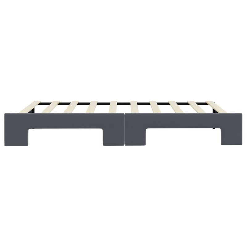 Casa si Gradina - Mobilier - Paturi si accesorii - Paturi - Pat de zi cu extensie, gri inchis, 90x190 cm, catifea - Infinity.ro