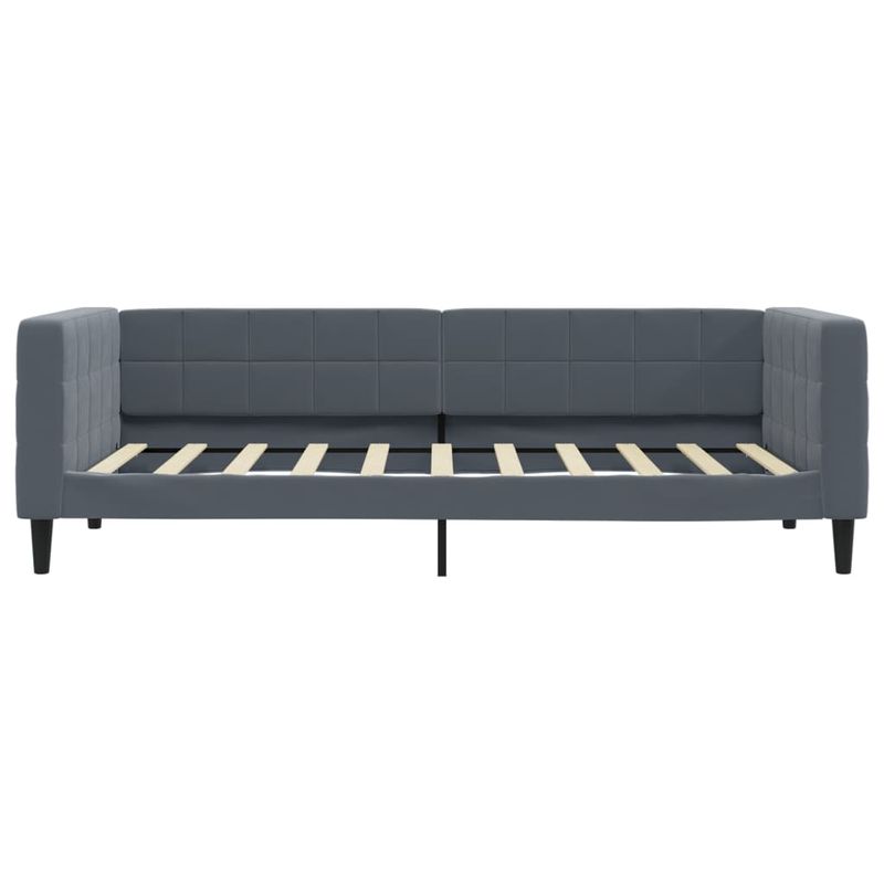Casa si Gradina - Mobilier - Paturi si accesorii - Paturi - Pat de zi cu extensie, gri inchis, 90x190 cm, catifea - Infinity.ro