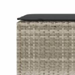 Casa si Gradina - Gradina si terasa - Mobilier exterior - Bancute de gradina - Banca de gradina cu perna gri deschis 110x30x40,5 cm Poly Ratan - Infinity.ro