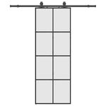 Casa si Gradina - Constructii - Usi interior, exterior si garaj - Usi interior - Usa glisanta cu set de feronerie neagra 76x205 cm Sticla ESG - Infinity.ro