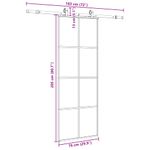 Casa si Gradina - Constructii - Usi interior, exterior si garaj - Usi interior - Usa glisanta cu set de feronerie neagra 76x205 cm Sticla ESG - Infinity.ro