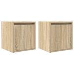 Casa si Gradina - Mobilier - Comode si corpuri - Noptiere - Noptiere montate pe perete 2 buc Stejar Sonoma 38x34x40 cm - Infinity.ro