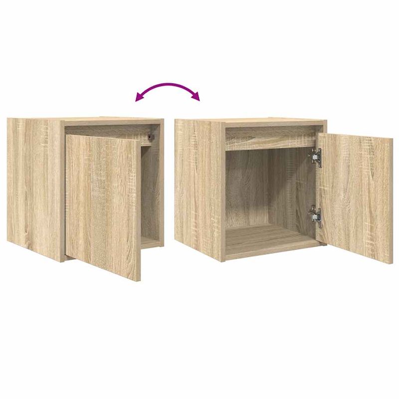 Casa si Gradina - Mobilier - Comode si corpuri - Noptiere - Noptiere montate pe perete 2 buc Stejar Sonoma 38x34x40 cm - Infinity.ro