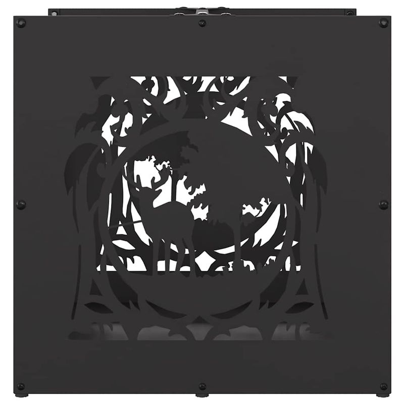 Casa si Gradina - Termice - Sobe, Seminee si accesorii - Accesorii seminee si sobe - Suport pentru lemne de foc negru Otel laminat la rece - Infinity.ro