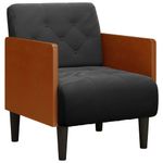 Casa si Gradina - Mobilier - Scaune si fotolii - Fotolii - Fotoliu cu Cotiere Negru 55 cm Catifea - Infinity.ro