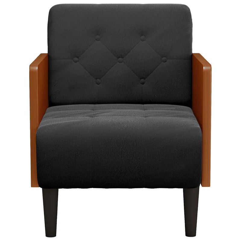Casa si Gradina - Mobilier - Scaune si fotolii - Fotolii - Fotoliu cu Cotiere Negru 55 cm Catifea - Infinity.ro