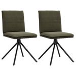 Casa si Gradina - Mobilier - Scaune si fotolii - Scaune - Scaun de sufragerie din piele sintetica verde armata - Infinity.ro