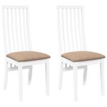 Casa si Gradina - Mobilier - Scaune si fotolii - Scaune - Scaune de sufragerie cu perne 2 buc cauciuc din lemn masiv alb - Infinity.ro