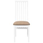 Casa si Gradina - Mobilier - Scaune si fotolii - Scaune - Scaune de sufragerie cu perne 2 buc cauciuc din lemn masiv alb - Infinity.ro