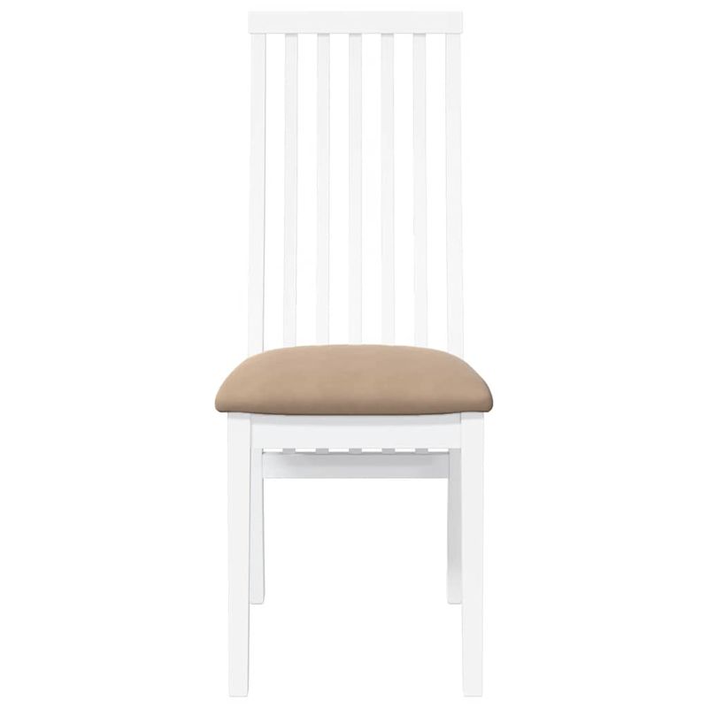 Casa si Gradina - Mobilier - Scaune si fotolii - Scaune - Scaune de sufragerie cu perne 2 buc cauciuc din lemn masiv alb - Infinity.ro
