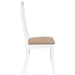 Casa si Gradina - Mobilier - Scaune si fotolii - Scaune - Scaune de sufragerie cu perne 2 buc cauciuc din lemn masiv alb - Infinity.ro