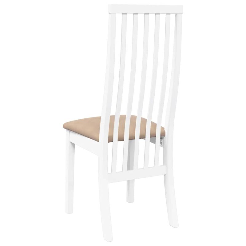 Casa si Gradina - Mobilier - Scaune si fotolii - Scaune - Scaune de sufragerie cu perne 2 buc cauciuc din lemn masiv alb - Infinity.ro