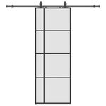 Casa si Gradina - Constructii - Usi interior, exterior si garaj - Usi interior - Usa glisanta cu set de feronerie neagra 76x205 cm Sticla ESG - Infinity.ro