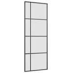 Casa si Gradina - Constructii - Usi interior, exterior si garaj - Usi interior - Usa glisanta cu set de feronerie neagra 76x205 cm Sticla ESG - Infinity.ro