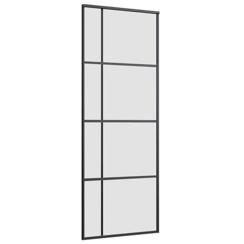 Casa si Gradina - Constructii - Usi interior, exterior si garaj - Usi interior - Usa glisanta cu set de feronerie neagra 76x205 cm Sticla ESG - Infinity.ro
