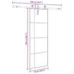 Casa si Gradina - Constructii - Usi interior, exterior si garaj - Usi interior - Usa glisanta cu set de feronerie neagra 76x205 cm Sticla ESG - Infinity.ro