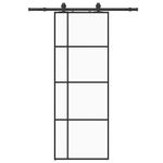 Casa si Gradina - Constructii - Usi interior, exterior si garaj - Usi interior - Usa glisanta cu set de feronerie neagra 76x205 cm Sticla ESG - Infinity.ro