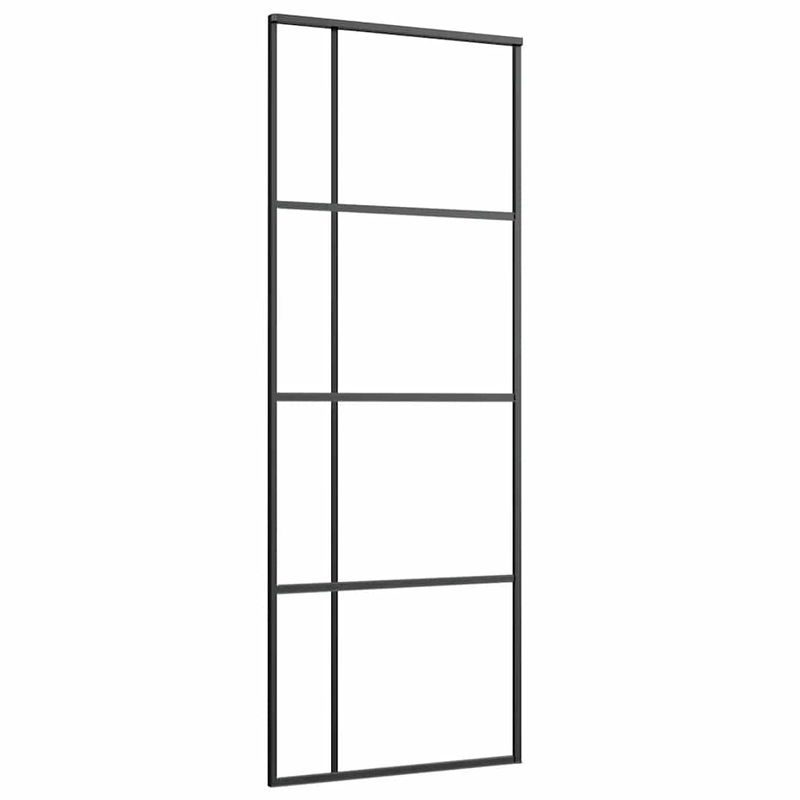 Casa si Gradina - Constructii - Usi interior, exterior si garaj - Usi interior - Usa glisanta cu set de feronerie neagra 76x205 cm Sticla ESG - Infinity.ro