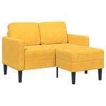 Casa si Gradina - Mobilier - Canapele si coltare - Canapele - Canapea cu 2 locuri cu sezlong in forma de L galben deschis - Infinity.ro